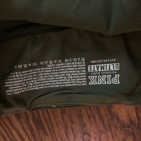 PINK VS Olive and Black Leggings with Mesh Pockets - Picture 3 of 6